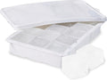 Host Ice Cube Tray with Lid, Makes 15 1.25" Cubes, Durable Silicone Trays by HOST