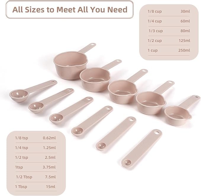 11PCS Measuring Spoons and Measuring Cups Set, Stackable Cups and Spoons - Image 3