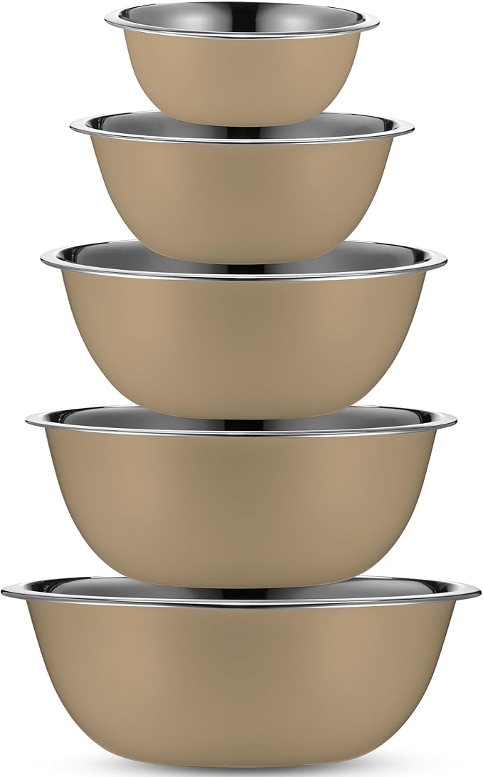 WHYSKO Meal Prep Stainless Steel Mixing Bowls Set, Refrigerator, and Kitchen - Image 2