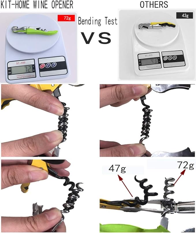 Professional Waiter Corkscrew Wine Openers Set, Upgraded - Image 5