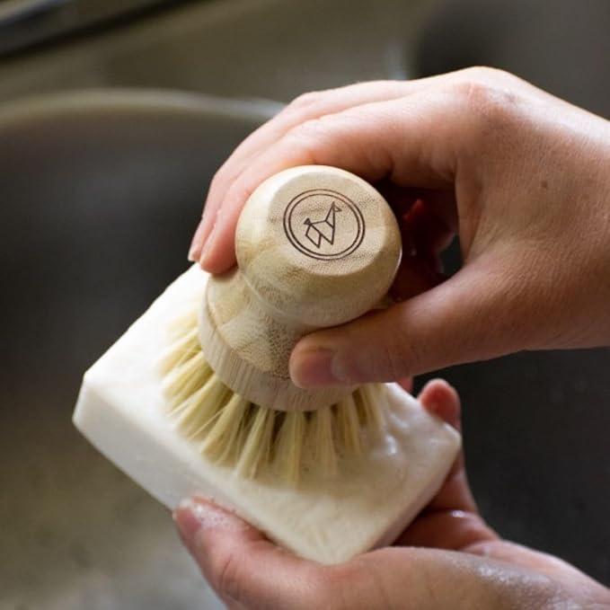 Green Llama Natural Dish Soap Bars - 4-Pack, Coconut Oil-Based, Fragrance-Free, Biodegradable Kitchen Soap | Eco-Friendly, Non-Toxic, Handmade Solid Dishwashing & Dishwasher Cleaner