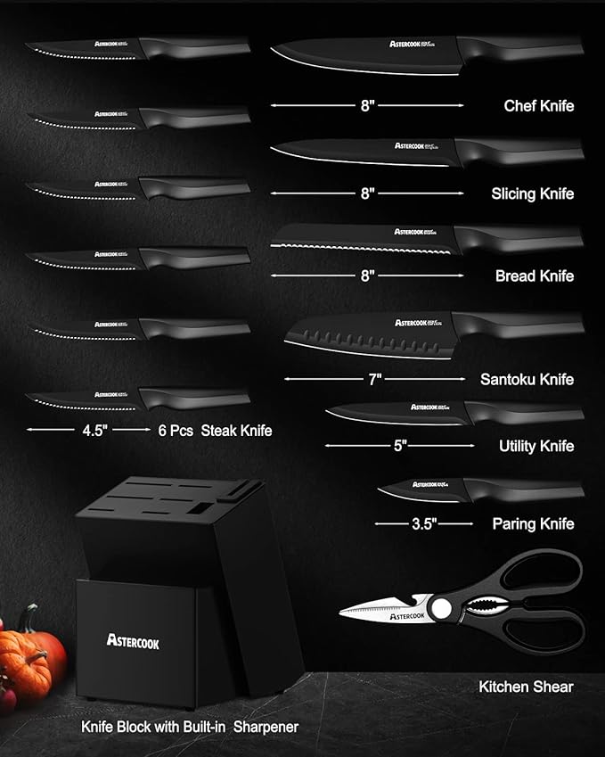 Astercook Knife Set, Kitchen Knife Set - Image 2