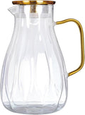 68 oz Glass Pitcher with Lid Water Pitcher with Handle and Spout Heat Resistant by AEFPOYMXU