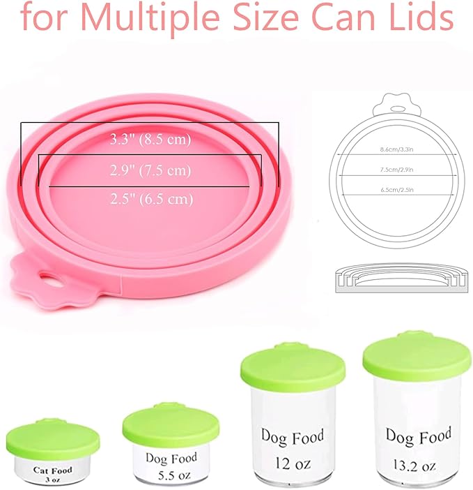 4 Pack Pet Food Can Cover Silicone Can Lids - Image 4