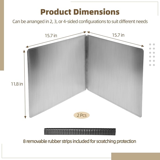 2 Pcs Grease Splatter Guards, 2-Sided Oil Splash Boards - Image 4
