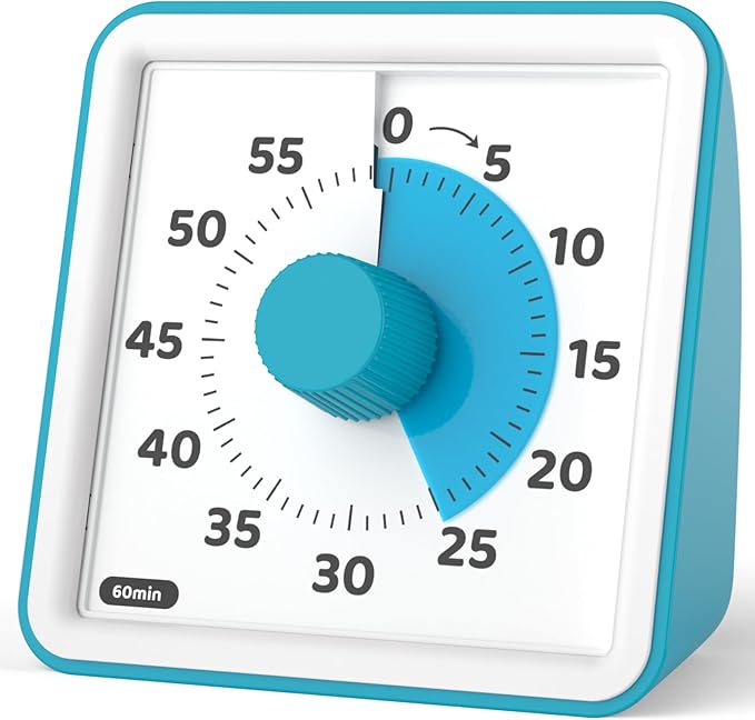 LIORQUE Visual Timer for Kids, 60-Minute Countdown Timers for Classroom Office by LIORQUEProducts