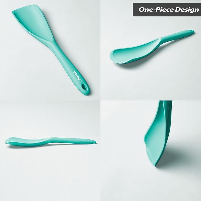 Cooking Spoon for Nonstick Cookwares, VOVOLY Silicone Spoon for Mixing - Image 3
