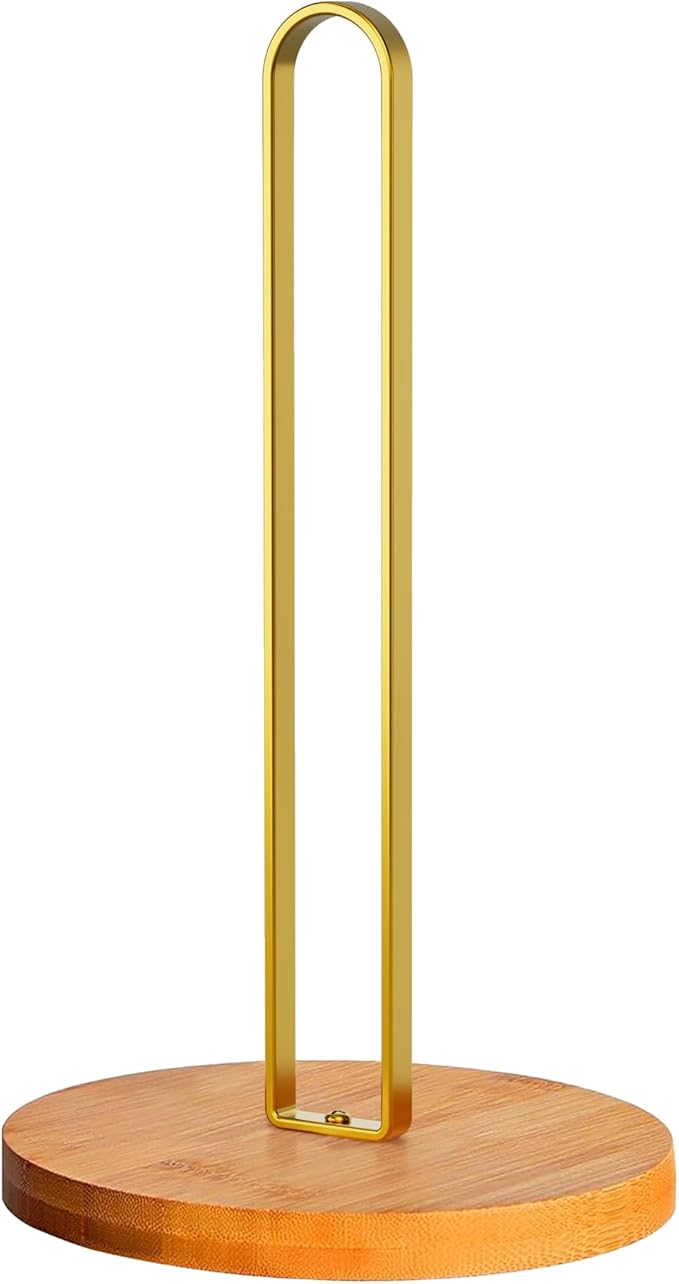 TONLEA Wooden Paper Towel Holder Countertop, Kitchen-Towel-Holder FreeStanding by TONLEA