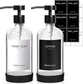 RYTOXILO Clear Soap Dispenser 2 Pack, Glass Soap Dispenser by RYTOXILOBrightenUpYourHome