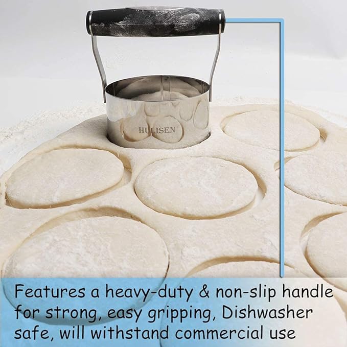 HULISEN 3 inch Biscuit Cutter, Stainless Steel Round Cookies Cutter - Image 6