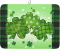 St Patricks Day Shamrocks Lucky Clovers Dish Drying Mat by Kawani