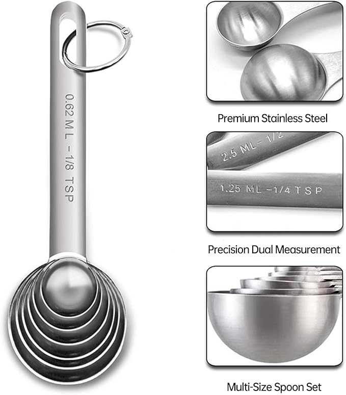 Tablespoon Measuring Spoons Set, Stainless Steel Measuring Spoons - Image 3