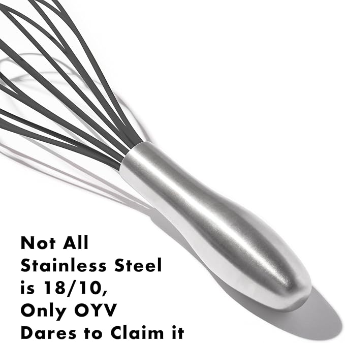 OYV 10-Inch Black Silicone Whisk, Heat Resistant 480°F Kitchen Whisk - Image 6