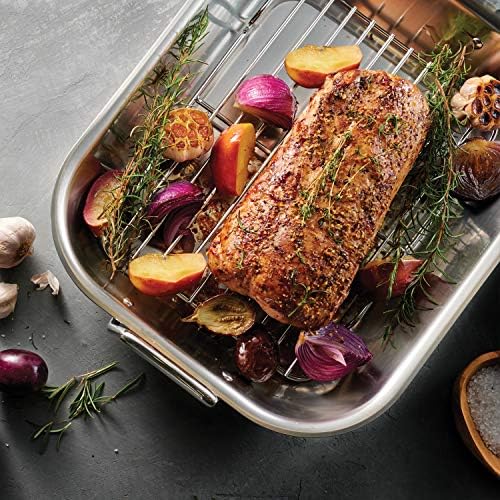 Tramontina 16.75-Inch Stainless Steel Roasting Pan with Rack