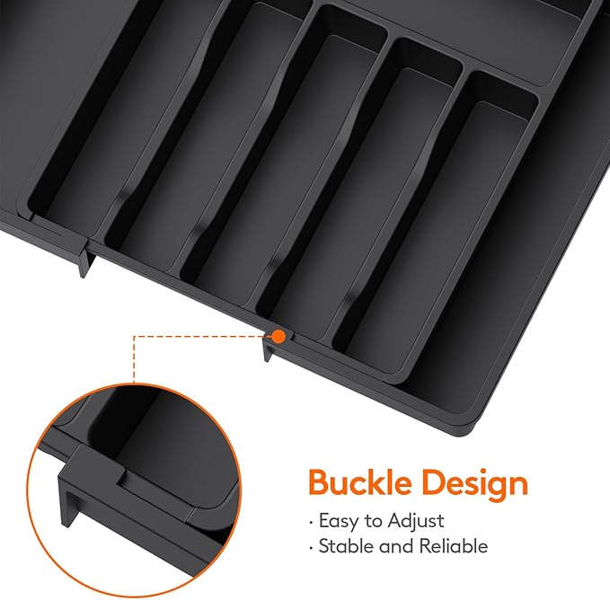 Lifewit Silverware Drawer Organizer, Expandable Utensil Tray - Image 4