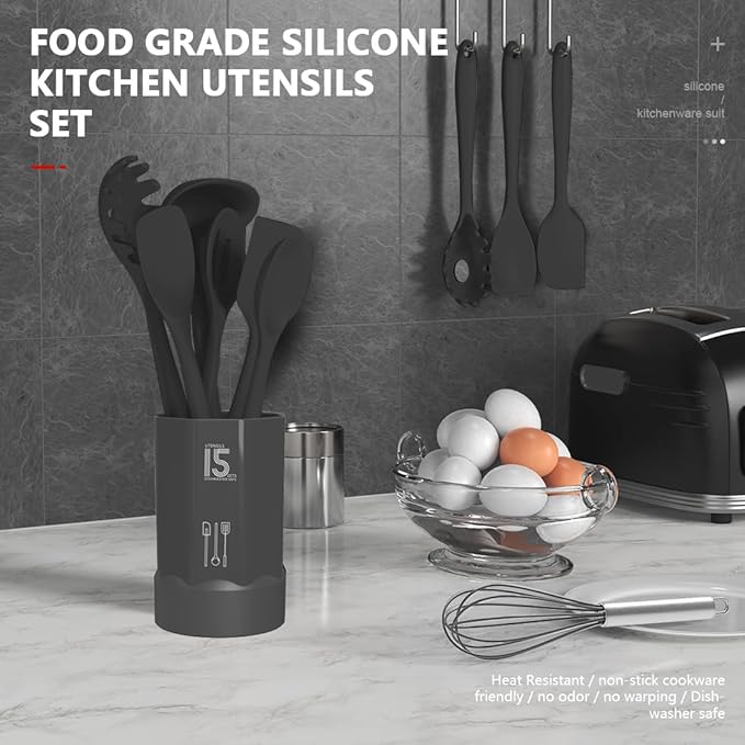 AOTHOD Silicone Cooking Utensils Set - Image 2
