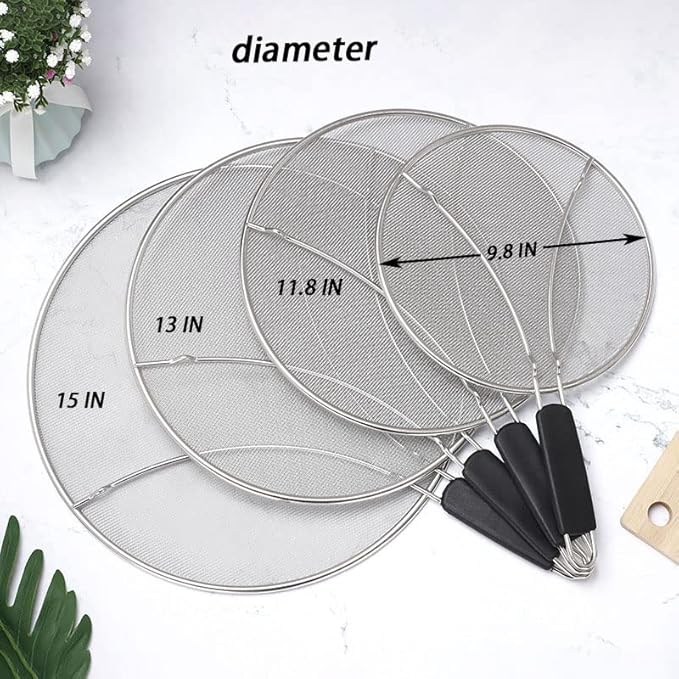 Large Splatter Screen for Frying Pan, 15 Inch Stainless Steel Grease Splatter - Image 7
