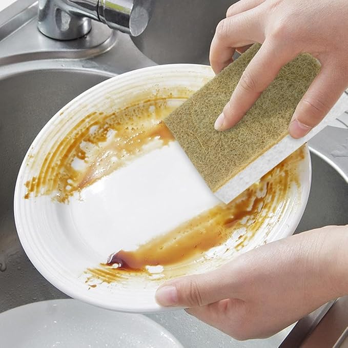 Natural Kitchen Sponge Compostable Kitchen Sponges Cellulose and Coconut - Image 2