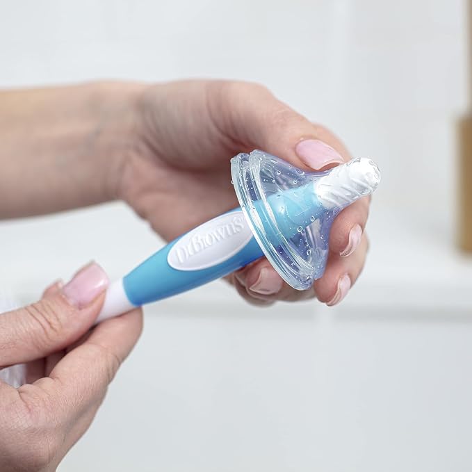 Dr. Brown's Reusable Sponge Baby Bottle Cleaning Brush, Blue 3-Pack & Fragrance-Free Dish Soap, 16oz