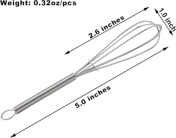 CHuangQi 5 Inch Endurance Stainless Steel Mini Whisk/Egg Beater - Image 2
