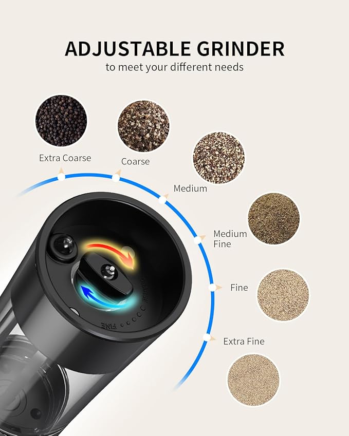 CIRCLE JOY Gravity Sensor Salt and Pepper Grinder Set - Image 4