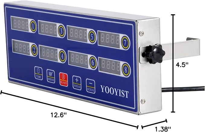 Professional Commercial 8 Channel Multiple Kitchen Timers Digital Calculagraph - Image 7