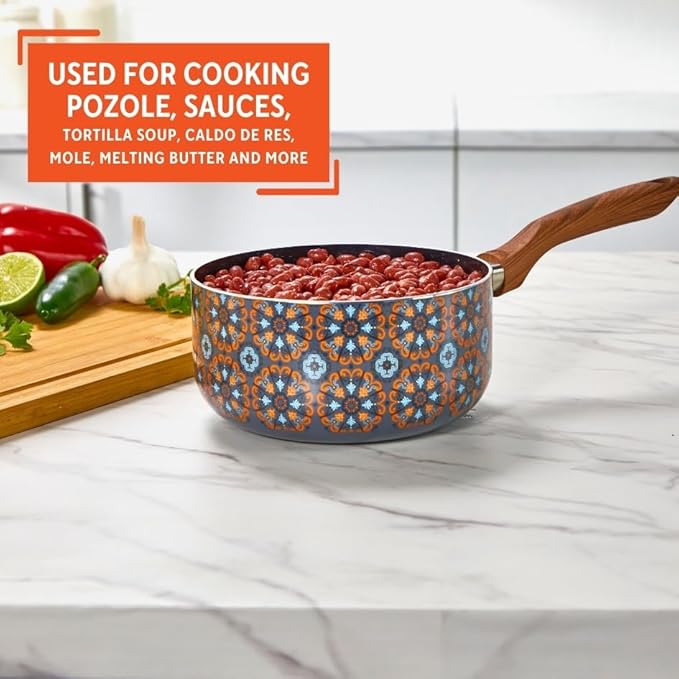 IMUSA 2 Quarts Talavera Nonstick Saucepan - Image 6