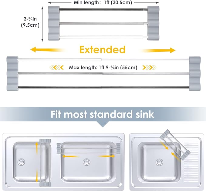 Tomorotec Adjustable Over-The-Sink Kitchen Rack - Image 4