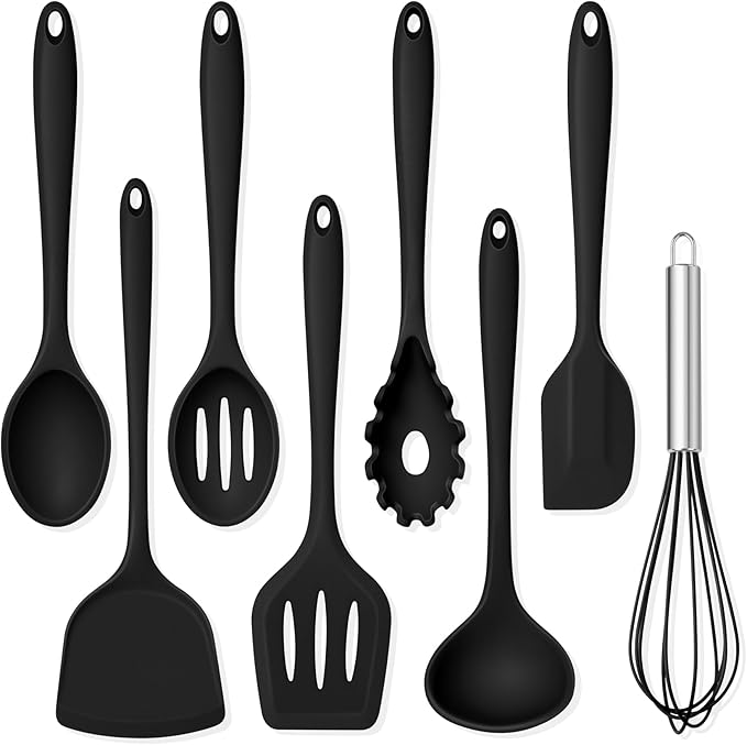 TeamFar 8 PCS Silicone Cooking Utensils by TeamFar