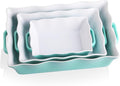 Sweejar Casserole Dishes for Oven, Ceramic Bakeware Set of 3, Rectangular by Sweejarco1949