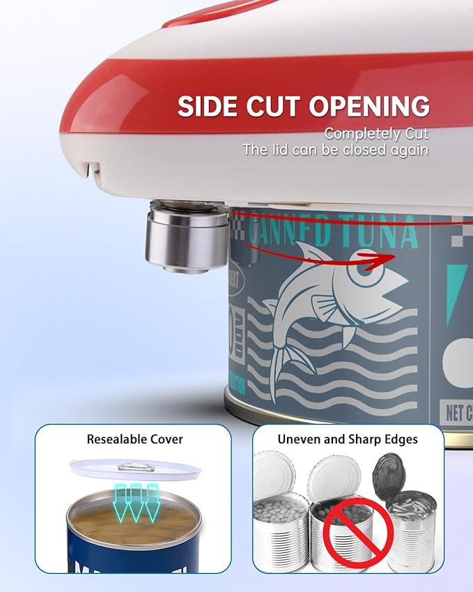 CIRCLE JOY Electric Can Opener, One-Touch Automatic Can Opening - Image 2