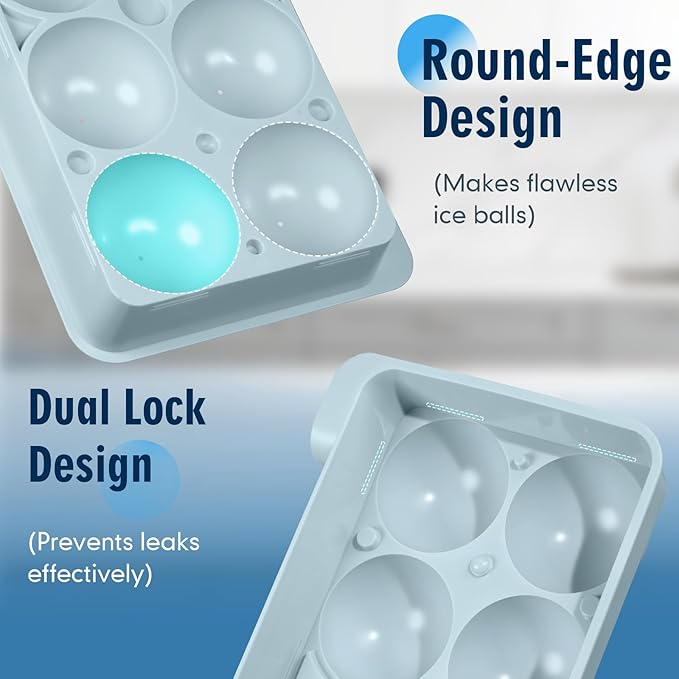 Large Ice Ball Maker Mold, 2.5" Round Ice Cube Mold - Image 7