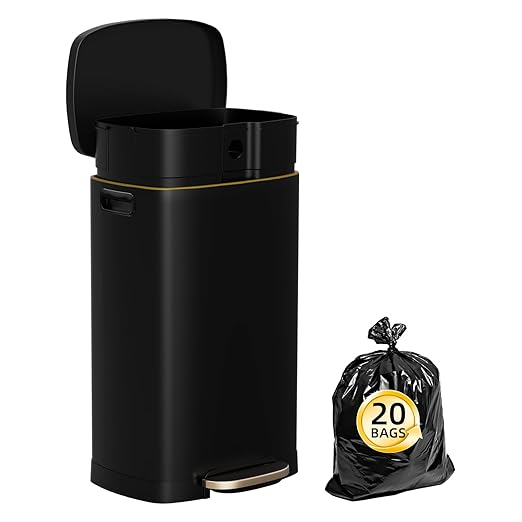 KdbK 13 Gallon Trash Can with Lid, 50L Fingerprint Proof Stainless Steel - Image 7