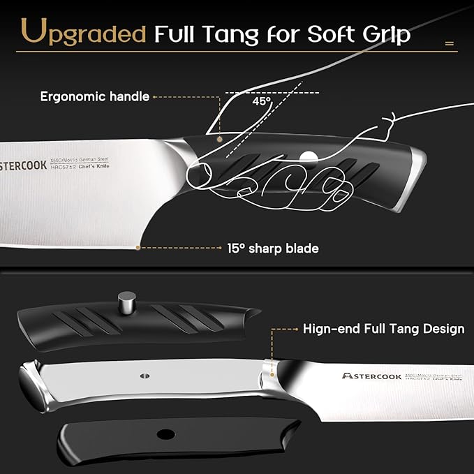 Astercook Knife Set, Kitchen Knives Set - Image 4