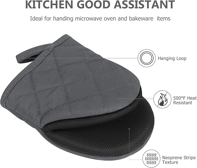 1 Pair Short Oven Mitts - Image 3