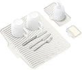 Silicone Dish Drying Mat for Kitchen Counter, Dish Drying Pad, Non-Slip Drain by COPLIB