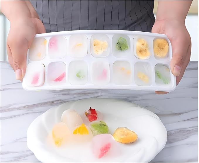 Ice Cube Trays, Silicone Easy-Release and Flexible 14-Ice Trays - Image 4