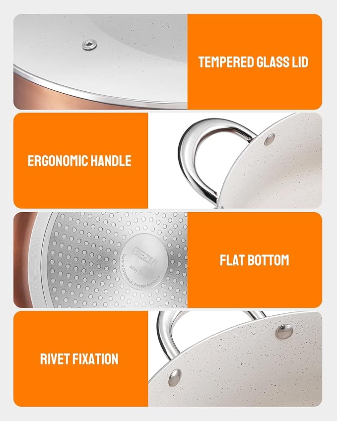 BEZIA 6 Quart Nonstick Stock Pot - Image 6