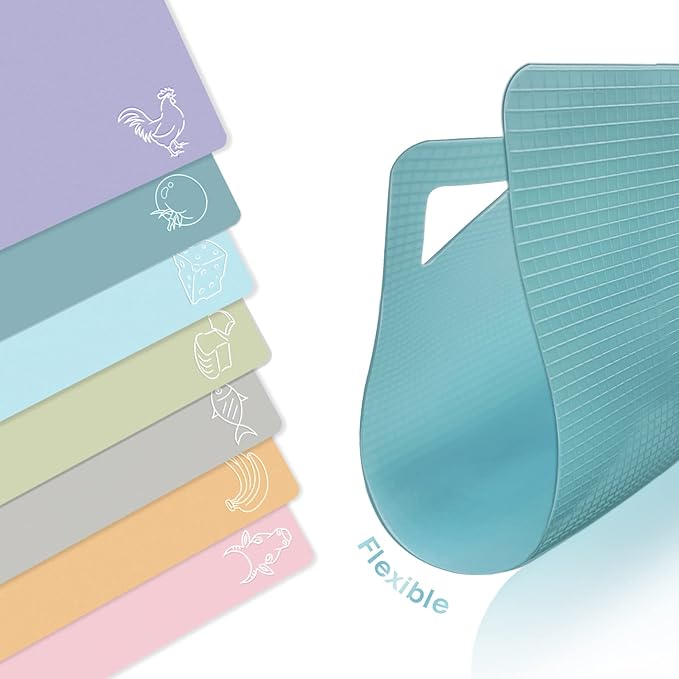 7 Pieces Plastic Flexible Cutting Boards - Image 3