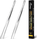 HOTEC Kitchen Tweezers Tongs Stainless Steel Professional Chef Tweezers by Hotec