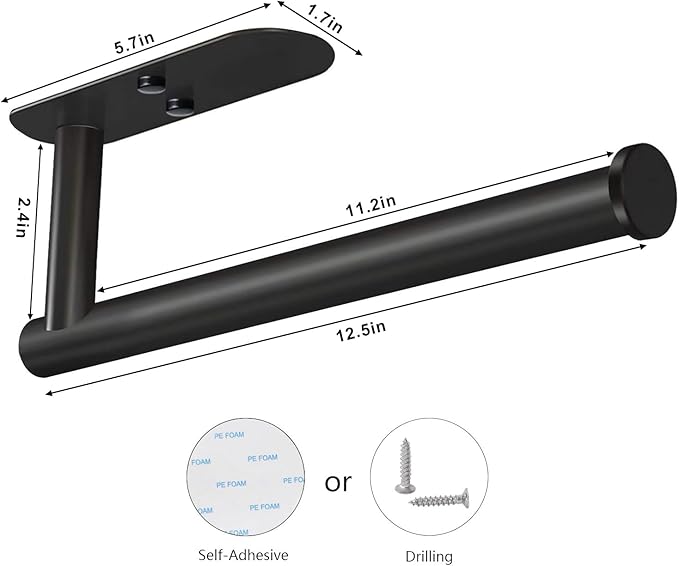 VAEHOLD Adhesive Paper Towel Holder Under Cabinet Wall Mount - Image 3