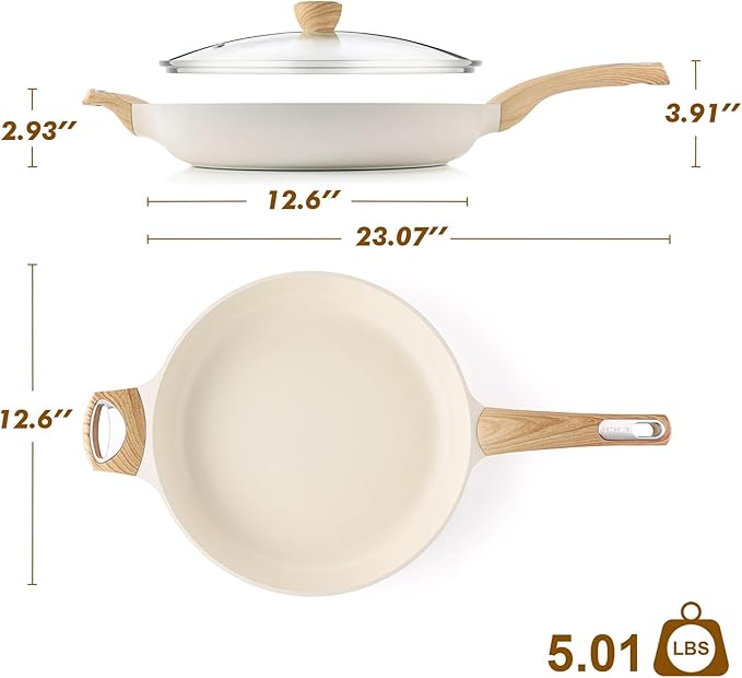 SENSARTE Ceramic Nonstick Frying Pan Skillet - Image 9