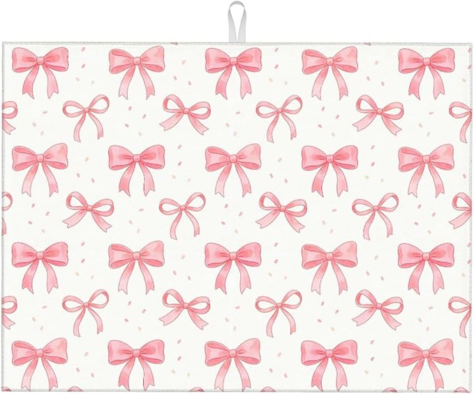 Bow Dish Drying Mat, for Kitchen Counter Microfiber Absorbent by Vodbne