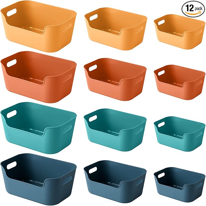 OWill 12-Pack Mixed Plastic Storage Bins and Baskets by OWill