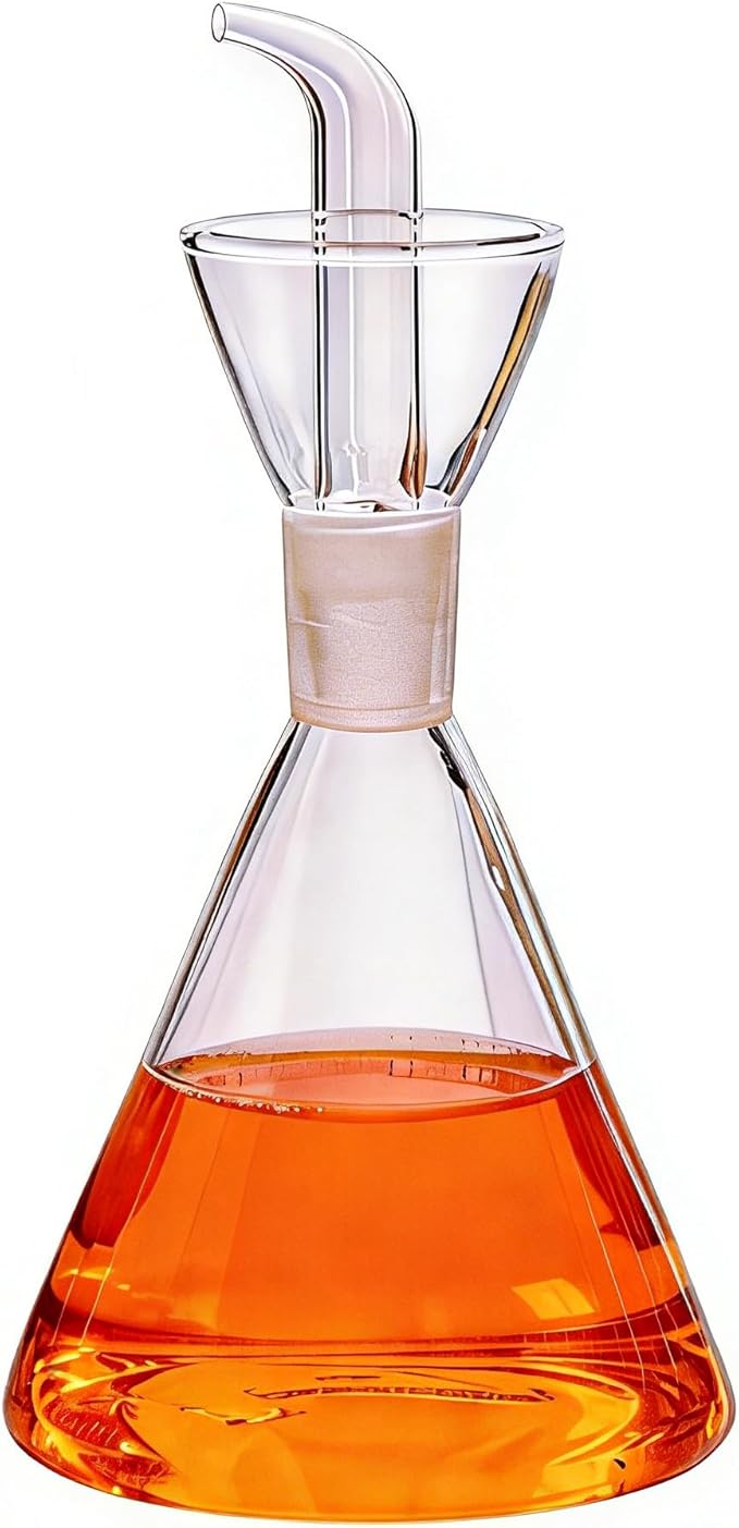 ELETON Conical Borosilicate Glass Olive Oil Dispenser – Non Drip Oil Bottle - Image 3