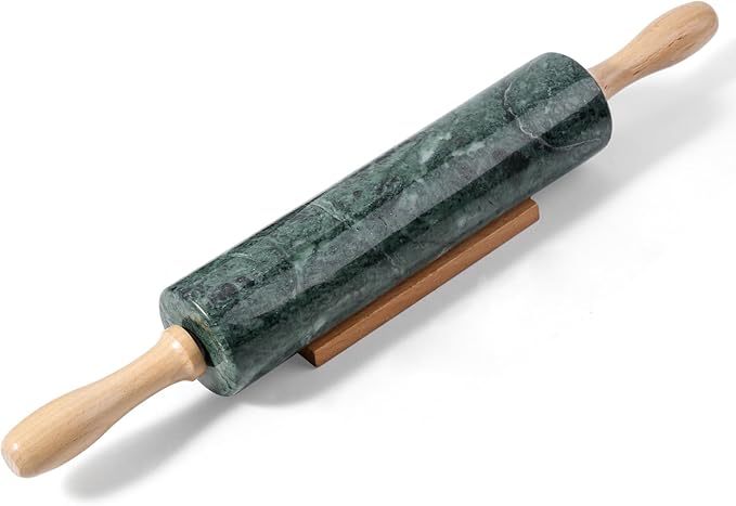 Koville Indian Green Marble Rolling Pin, Non-Stick Stone Dough Roller, 18 Inch - Image 7