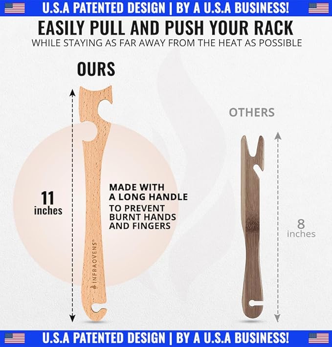 Wooden Oven Rack Puller Stick, Push Pull Tool - Image 4