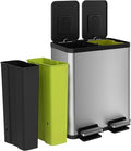 Simpli-Magic 16 Gallon Dual Compartment Step Trash Can – Kitchen Garbage Can by Simpli-Magic