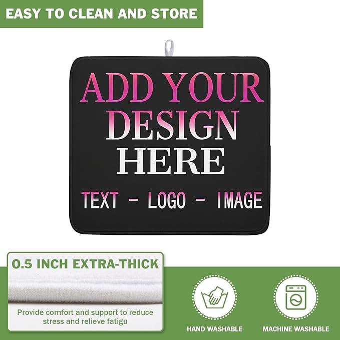 Custom Personalized Dish Drying Mat 16x18 Inch Customized Drying Mats - Image 5