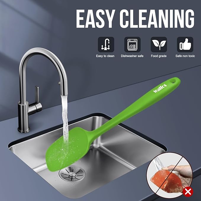 Walfos Silicone Spatula -600°F Heat Resistant Kitchen Scraper Spatulas - Image 7